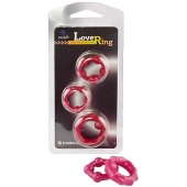 Набор из 3 малиновых рельефных эрекционных колец - Sitabella - в Подольске купить с доставкой
