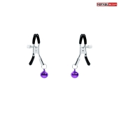 Оригинальные зажимы на соски с фиолетовыми шариками - Notabu - купить с доставкой в Подольске