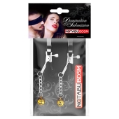 Оригинальные зажимы на соски с желтыми шариками - Notabu - купить с доставкой в Подольске