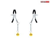 Оригинальные зажимы на соски с желтыми шариками - Notabu - купить с доставкой в Подольске