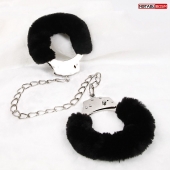 Металлические оковы с мягкой черной опушкой - Notabu - купить с доставкой в Подольске