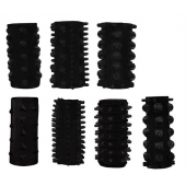 Набор из 7 черных насадок PENIS SLEEVES SET - Dream Toys - в Подольске купить с доставкой