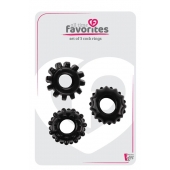 Набор из 3 черных эрекционных колец SET OF 3 COCKRINGS - Dream Toys - в Подольске купить с доставкой