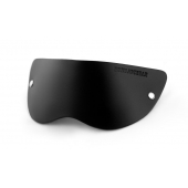 Черная плотная кожаная маска на глаза - БДСМ Арсенал - купить с доставкой в Подольске