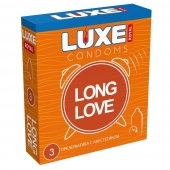 Презервативы с продлевающим эффектом LUXE Royal Long Love - 3 шт. - Luxe - купить с доставкой в Подольске