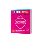 Презервативы с ароматом клубники LUXE Royal Strawberry Collection - 3 шт. - Luxe - купить с доставкой в Подольске