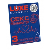 Презервативы с ароматом персика  Сексреаниматор  - 3 шт. - Luxe - купить с доставкой в Подольске