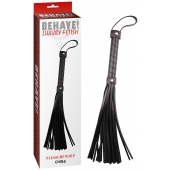Черная многохвостая плеть Pleasure Whip - 46 см. - Chisa - купить с доставкой в Подольске
