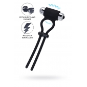 Черное эрекционное лассо на пенис Jat - A-toys - в Подольске купить с доставкой