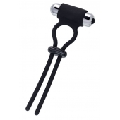 Черное эрекционное лассо на пенис Jat - A-toys - в Подольске купить с доставкой