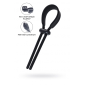 Черное эрекционное лассо на пенис Keb - A-toys - в Подольске купить с доставкой