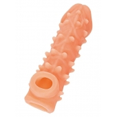 Телесная закрытая насадка с пупырышками Cock Sleeve Size L - 17,6 см. - KOKOS - в Подольске купить с доставкой