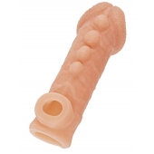 Телесная закрытая насадка с шишечками Cock Sleeve Size M - 15,6 см. - KOKOS - в Подольске купить с доставкой