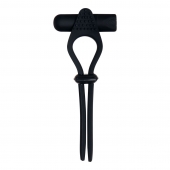 Черное эрекционное лассо с вибропулей Black Tie Affair - Zero Tolerance - в Подольске купить с доставкой