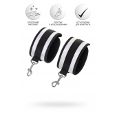 Серебристо-черные наручники Anonymo - ToyFa - купить с доставкой в Подольске