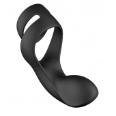 Черное эрекционное кольцо Benedict для стимуляции промежности - Svakom - в Подольске купить с доставкой