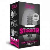 Серый двусторонний мастурбатор MINI BUBBLE - Zolo - в Подольске купить с доставкой