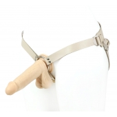 Поясной фаллоимитатор с мошонкой телесного цвета - 18 см. - LOVETOY (А-Полимер) - купить с доставкой в Подольске