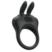Черное эрекционное кольцо с вибрацией Davion - Baile - в Подольске купить с доставкой