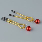 Золотистые зажимы с колокольчиками Gold - Sitabella - купить с доставкой в Подольске