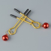 Золотистые зажимы с колокольчиками Gold - Sitabella - купить с доставкой в Подольске