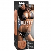 Мастурбатор-вагина цвета карамели Julieta с вибрацией - Blush Novelties - в Подольске купить с доставкой