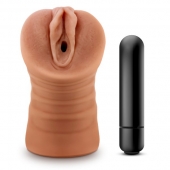 Мастурбатор-вагина цвета карамели Julieta с вибрацией - Blush Novelties - в Подольске купить с доставкой