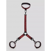 Ошейник с наручниками Reversible Faux Leather Collar and Wrist - Fifty Shades of Grey - купить с доставкой в Подольске