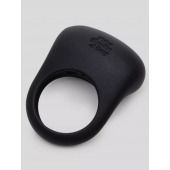 Черное эрекционное виброкольцо Sensation Rechargeable Vibrating Love Ring - Fifty Shades of Grey - в Подольске купить с доставкой