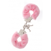 Металлические наручники с розовой меховой опушкой METAL HANDCUFF WITH PLUSH PINK - Dream Toys - купить с доставкой в Подольске