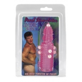 Розовая эластичная насадка на пенис с жемчужинами, точками и шипами Pearl Stimulator - 11,5 см. - Tonga - в Подольске купить с доставкой