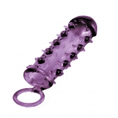Закрытая фиолетовая насадка с пупырышками SAMURAI PENIS SLEEVE PURPLE - 14,5 см. - NMC - в Подольске купить с доставкой