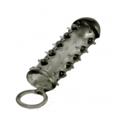 Дымчатая стимулирующая насадка с закрытой головкой SAMURAI PENIS SLEEVE BLACK - 14,5 см. - NMC - в Подольске купить с доставкой