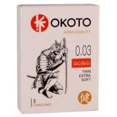 Тонкие презервативы OKOTO Thin Extra Soft - 3 шт. - Sitabella - купить с доставкой в Подольске