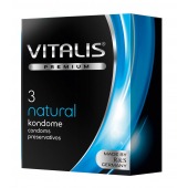 Классические презервативы VITALIS PREMIUM natural - 3 шт. - Vitalis - купить с доставкой в Подольске