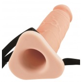 Телесный реалистичный фаллоимитатор с полостью Silicone Hollow Extension - 20 см. - Pipedream - купить с доставкой в Подольске