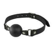 Кляп-шар на чёрных кожаных ремешках - Sitabella - купить с доставкой в Подольске