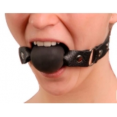 Кляп-шар на чёрных кожаных ремешках - Sitabella - купить с доставкой в Подольске