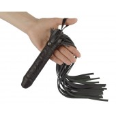 Чёрная плеть  Ракета А  с ручкой-фаллосом - 50 см. - Sitabella - купить с доставкой в Подольске