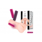 Телесный вибромастурбатор-вагина Tattoo Auto - KOKOS - в Подольске купить с доставкой