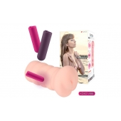 Телесный вибромастурбатор-вагина Gloria Auto - KOKOS - в Подольске купить с доставкой