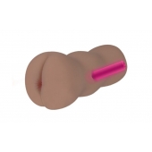 Коричневый вибромастурбатор-анус TONGGGO-Black Angel Auto - KOKOS - в Подольске купить с доставкой