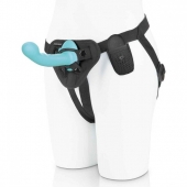 Голубая изогнутая насадка 6in Remote Control Ripple P-Spot G-Spot на черных трусиках - 16 см. - Pegasus - купить с доставкой в Подольске