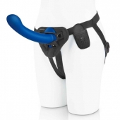 Синяя насадка Remote Control P-Spot G-Spot с черными трусиками - 20 см. - Pegasus - купить с доставкой в Подольске