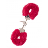 Металлические наручники с красной меховой опушкой METAL HANDCUFF WITH PLUSH RED - Dream Toys - купить с доставкой в Подольске