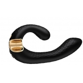 Черный гибкий вибростимулятор MIYO с двумя моторами - 18,5 см. - Shunga