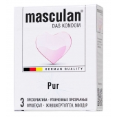Супертонкие презервативы Masculan Pur - 3 шт. - Masculan - купить с доставкой в Подольске