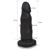 Черная реалистичная насадка-фаллоимитатор с головкой - 13 см. - LOVETOY (А-Полимер) - купить с доставкой в Подольске