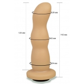 Телесная рельефная насадка Harness - 14,2 см. - LOVETOY (А-Полимер) - купить с доставкой в Подольске