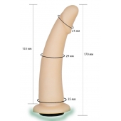 Телесная гладкая насадка-фаллоимитатор Harness - 17 см. - LOVETOY (А-Полимер) - купить с доставкой в Подольске